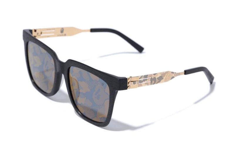 Gli occhiali da sole di Bape & ic! Berlin e quel tocco di mimetico che ti distingue