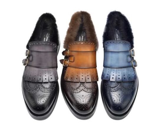 Scarpe doppia fibbia per l'uomo di tendenza per l'inverno 2017-18