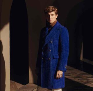 Pitti Uomo 2019 cappotto sfoderato in velluto rocciatore di cotone