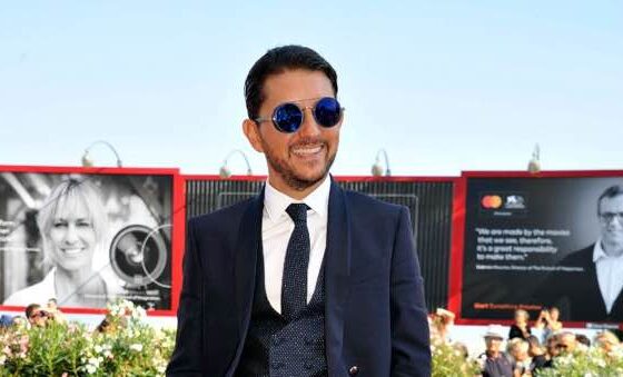Adriano Pantaleo Festival di Venezia red carpet abito e look